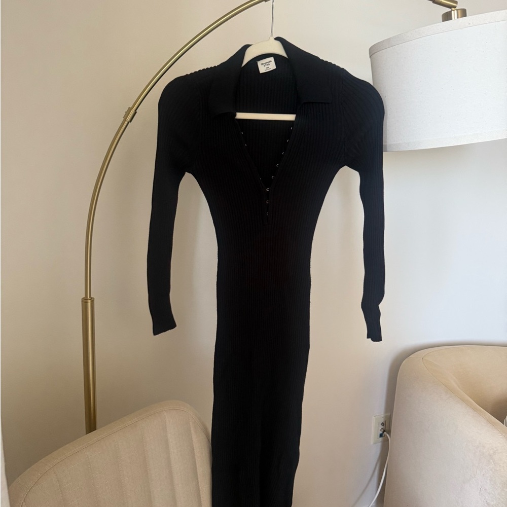 Abercrombie & Fitch Black Long Sleeve Dress